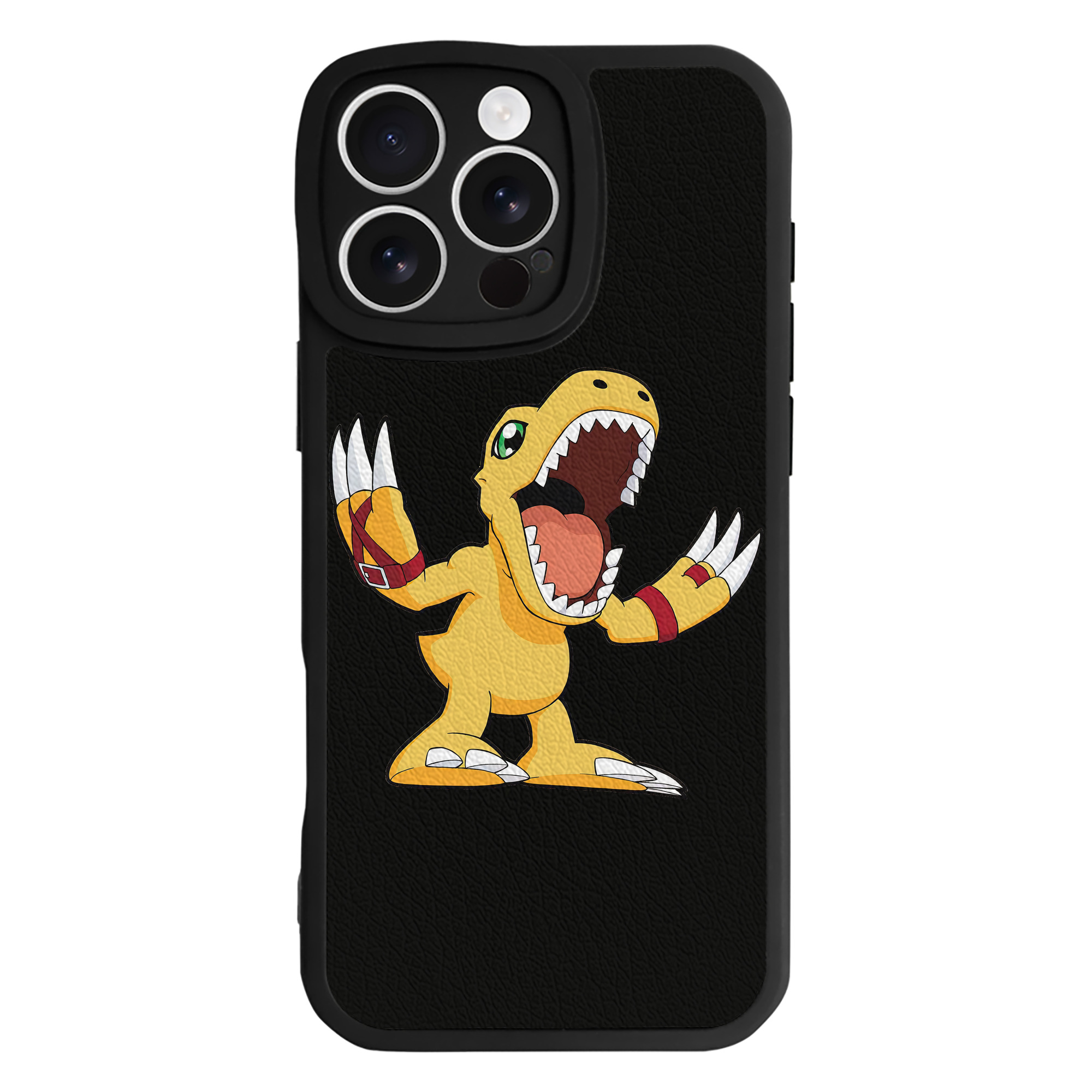 （画像用） Digimon デジタルモンスター/デジモン 【iPhone 16シリーズ対応】シリコンスマホケース（レザー調） 材質：シリコン